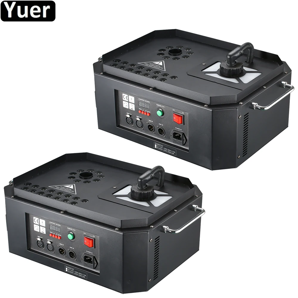 2 шт./лот 1800 Вт Светодиодная струйная машина 24x3 RGB цветные светодиоды дымовая