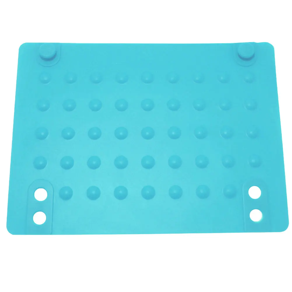 

For Hair Straightener Lightweight Durable Travel Silicone Home Heat Resistant Mat Wave Point Snap Fastener Anti Slip Salon