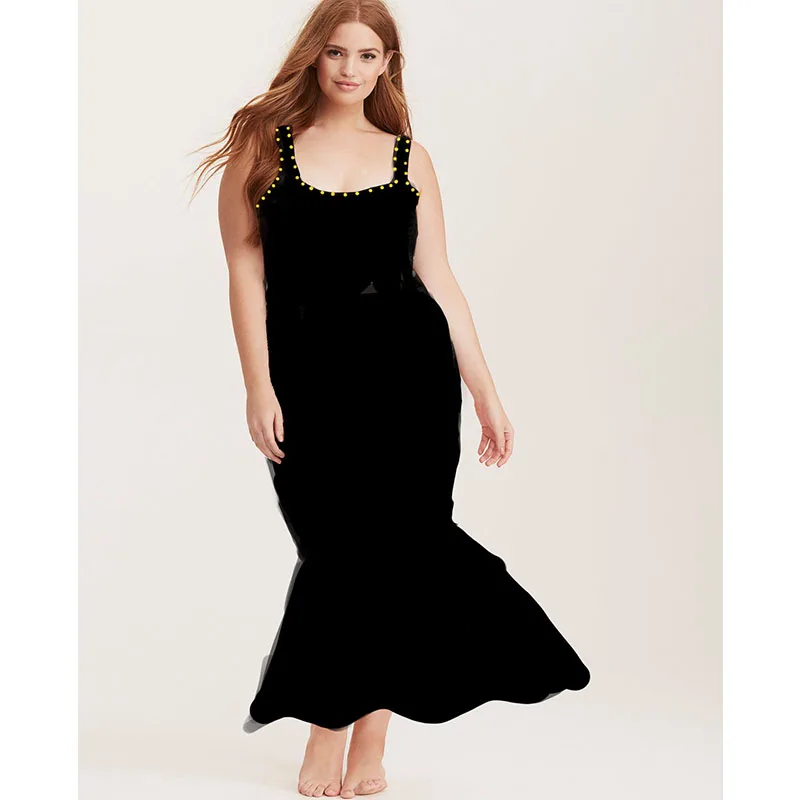 

Женское облегающее вечернее платье-макси с бисером, длинное Привлекательное платье с бисером, размеры 6XL, 7XL, 8XL, 9XL, 10XL, лето 2021