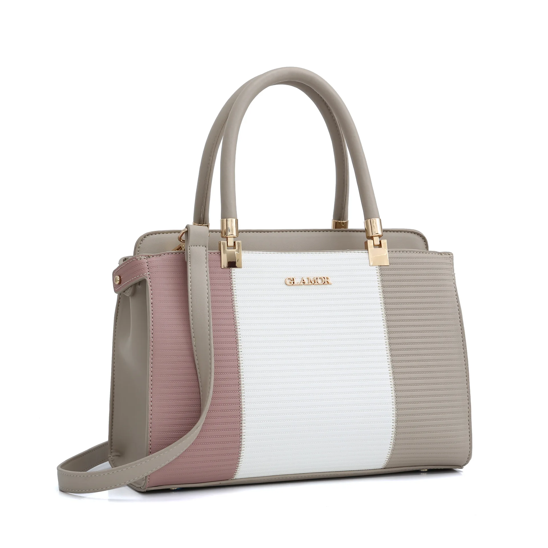 

Handbag 2021 fashion new original fashion embossed contrast color block portable women's brand bag