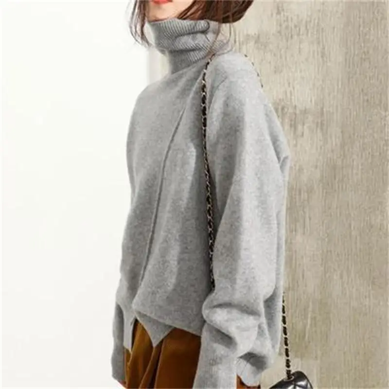 Осенне-зимний новый кашемировый свитер женская зимняя одежда женский с высоким
