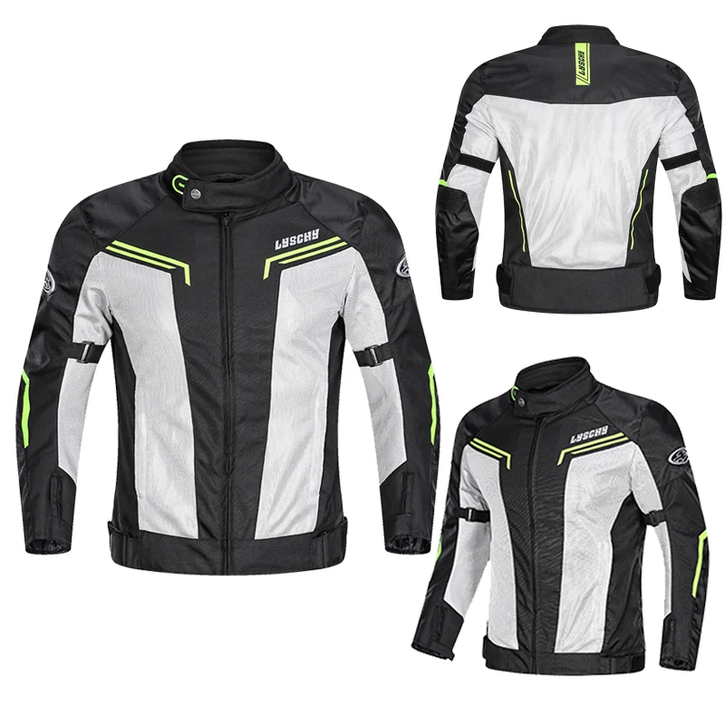 Мужская и женская мотоциклетная куртка летняя светоотражающая оксфордская