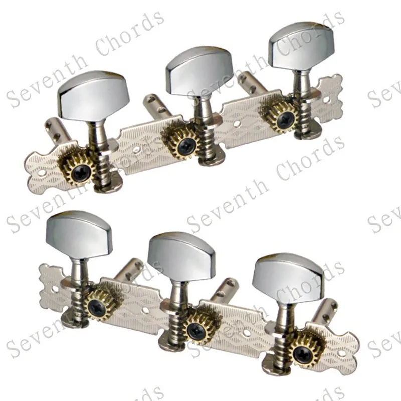 

A set of 2pcs Chrome Tuning Pegs Keys Machine Heads Tuners for Acoustic Classical guitar accessories parts Musical instrument