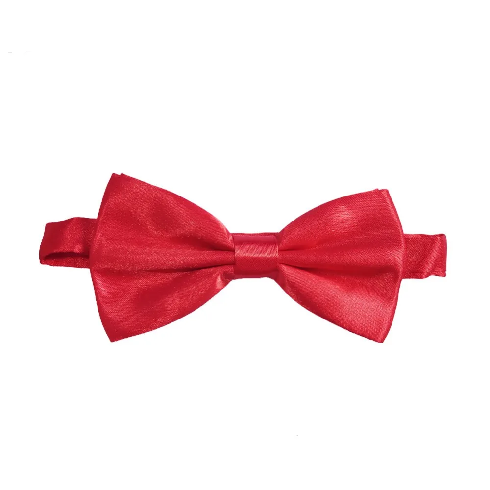 Мода новая мужская рубашка поло сплошной цвет галстук бабочка полиэстер с