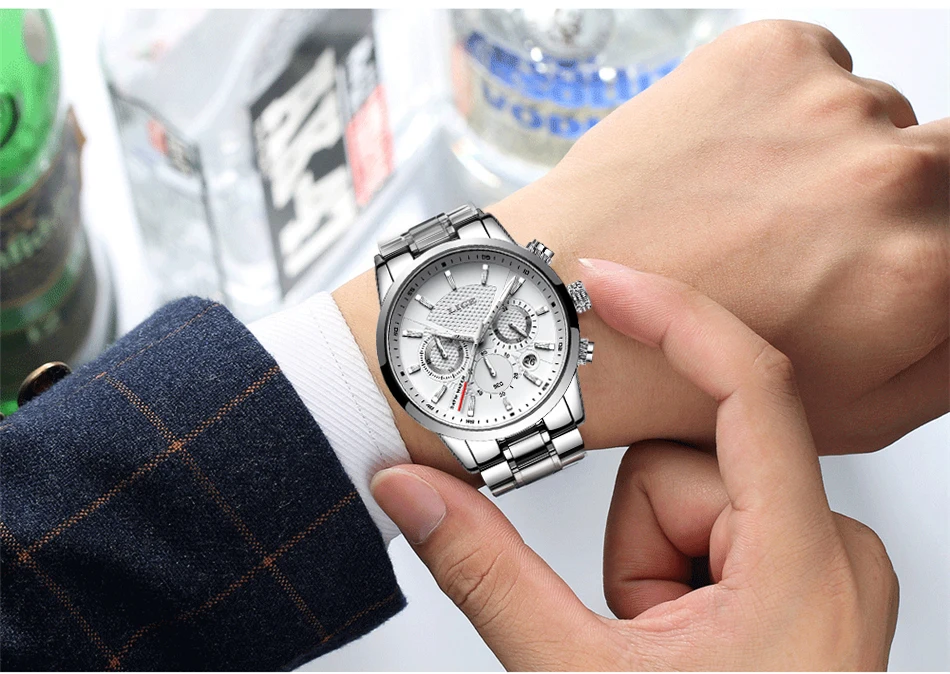 LIGE Mens watches To Luxury Brand Business Quartz Watch Men Military Sports Waterproof Dress Wristwatch Relogio Masculino
