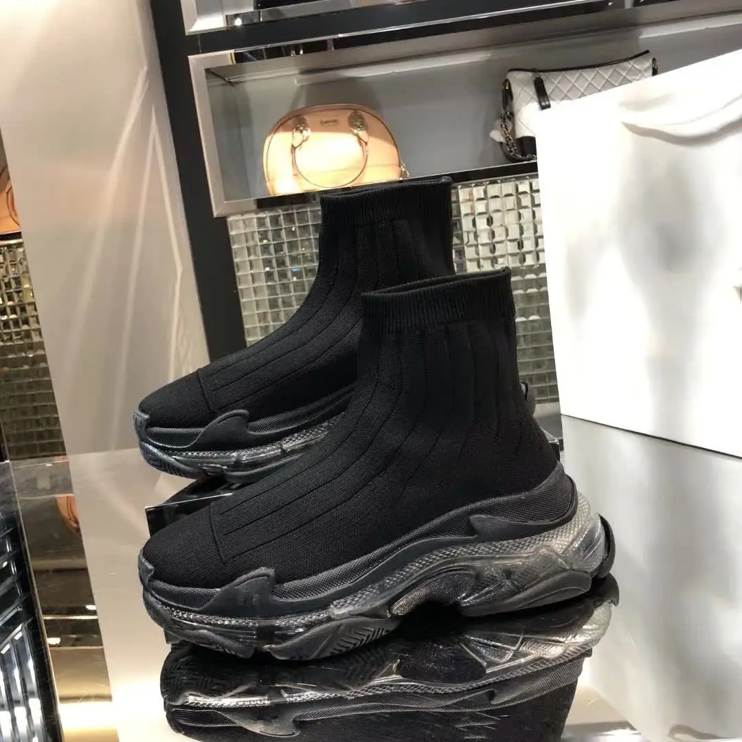 Новое поступление повседневная обувь модная спортивная вязаная Мужская для бега