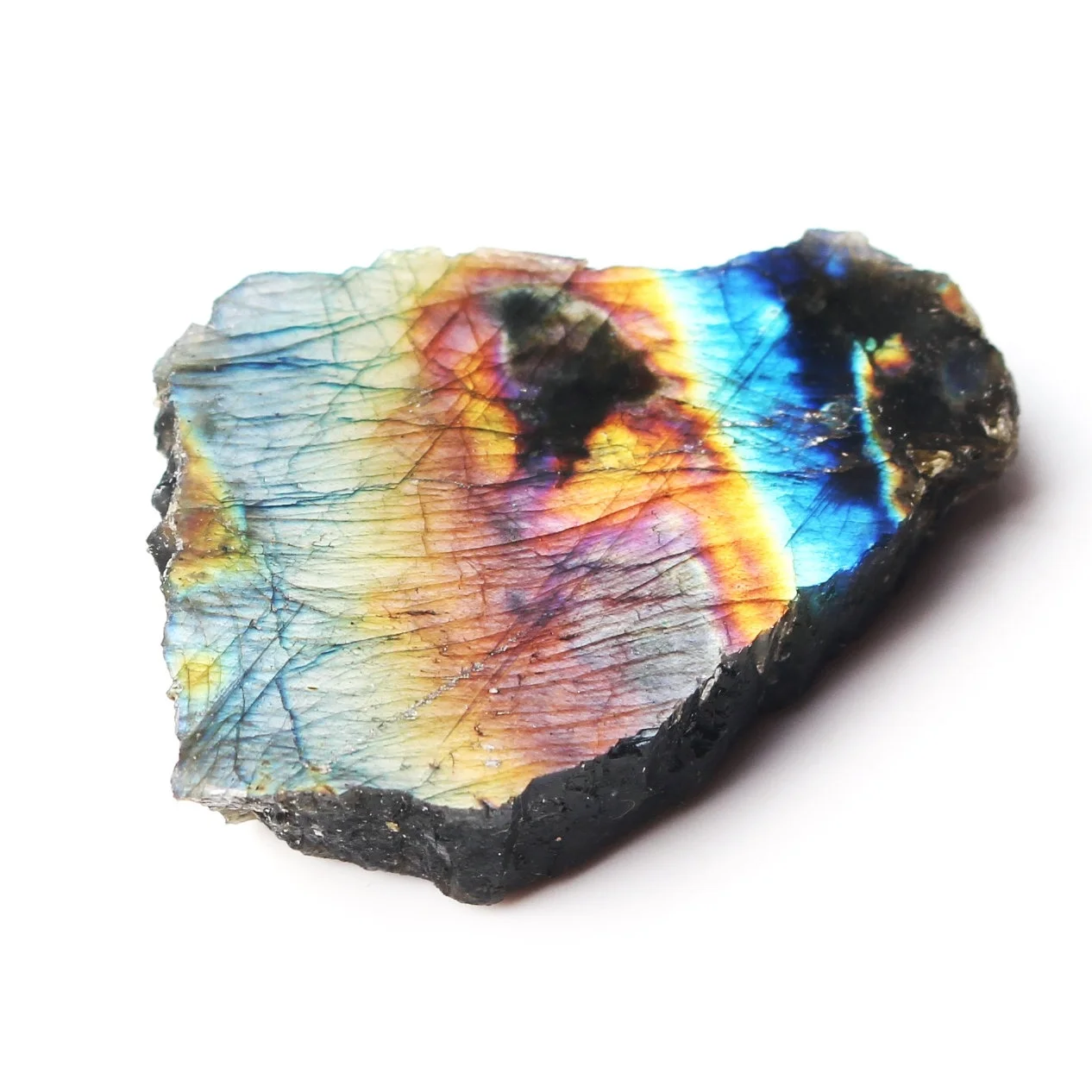 1PC 20-40g Natural Labradorite Mineral Specimen one face polished stone Rough Reiki Gemstone Healing | Дом и сад