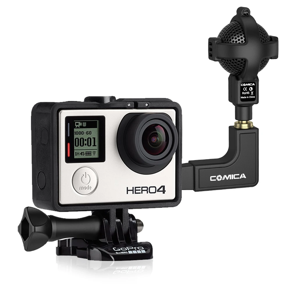 COMICA CVM-VG05 шарообразный стерео видео микрофон интервью для камер GoPro Hero 3 + 4 5 |
