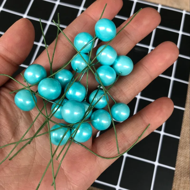 A5 50 шт. искусственные красные ягоды остролиста Рождество DIY для дома садовые украшения Рождественские принадлежности 1,2 см - Цвет: A5