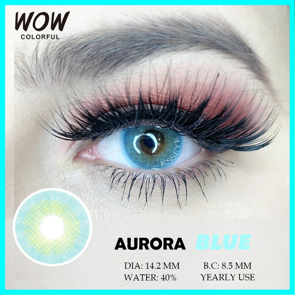 

KSSEYE 2pcs/pair aurora Color contact lens Natural color Enlarge eyes