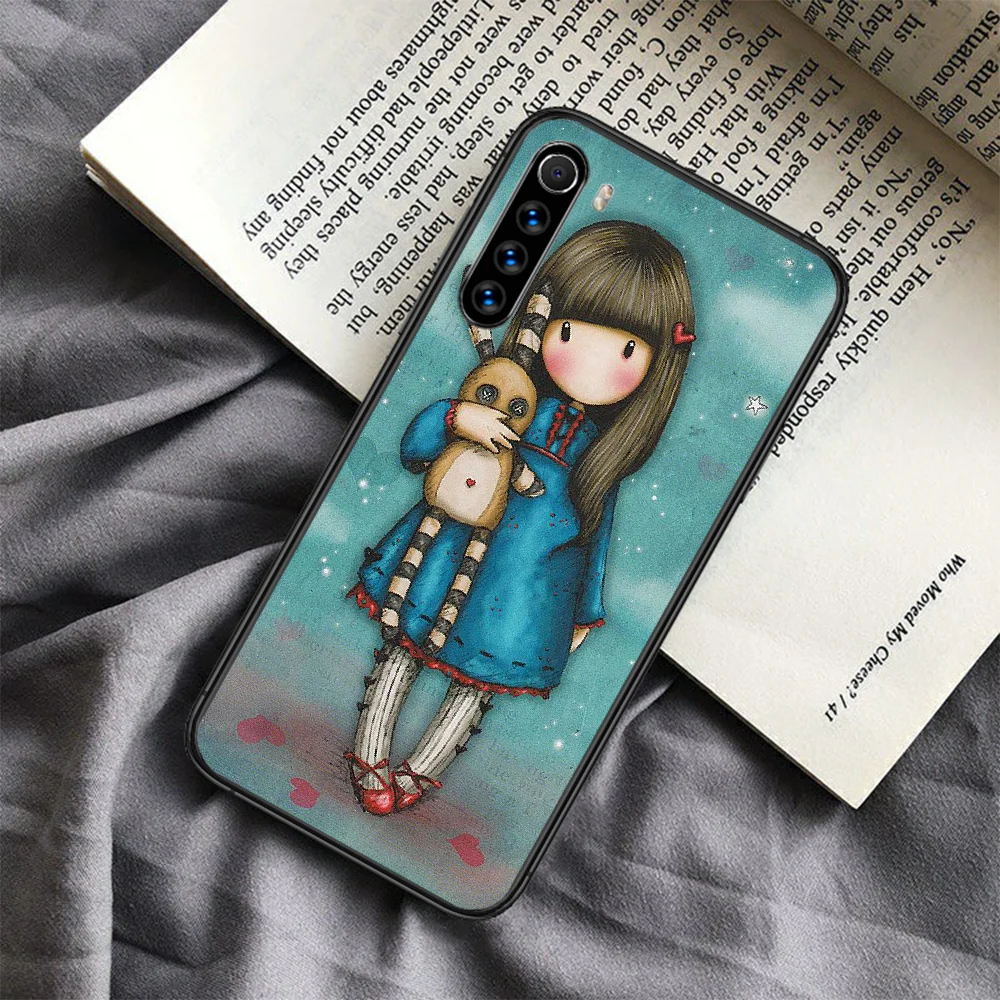 

Cartoon Santoros Lovely Gorjuss Phone Case For Xiaomi Redmi Note 7 8 8T 9 9S 4X 7 7A 9A K30 Pro Ultra Black Etui Silicone