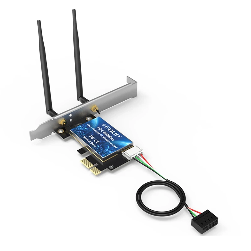 EDUP 600 Мбит/с AC PCI -E WiFi беспроводная карта адаптер антенны BT4.0 для настольных ПК |