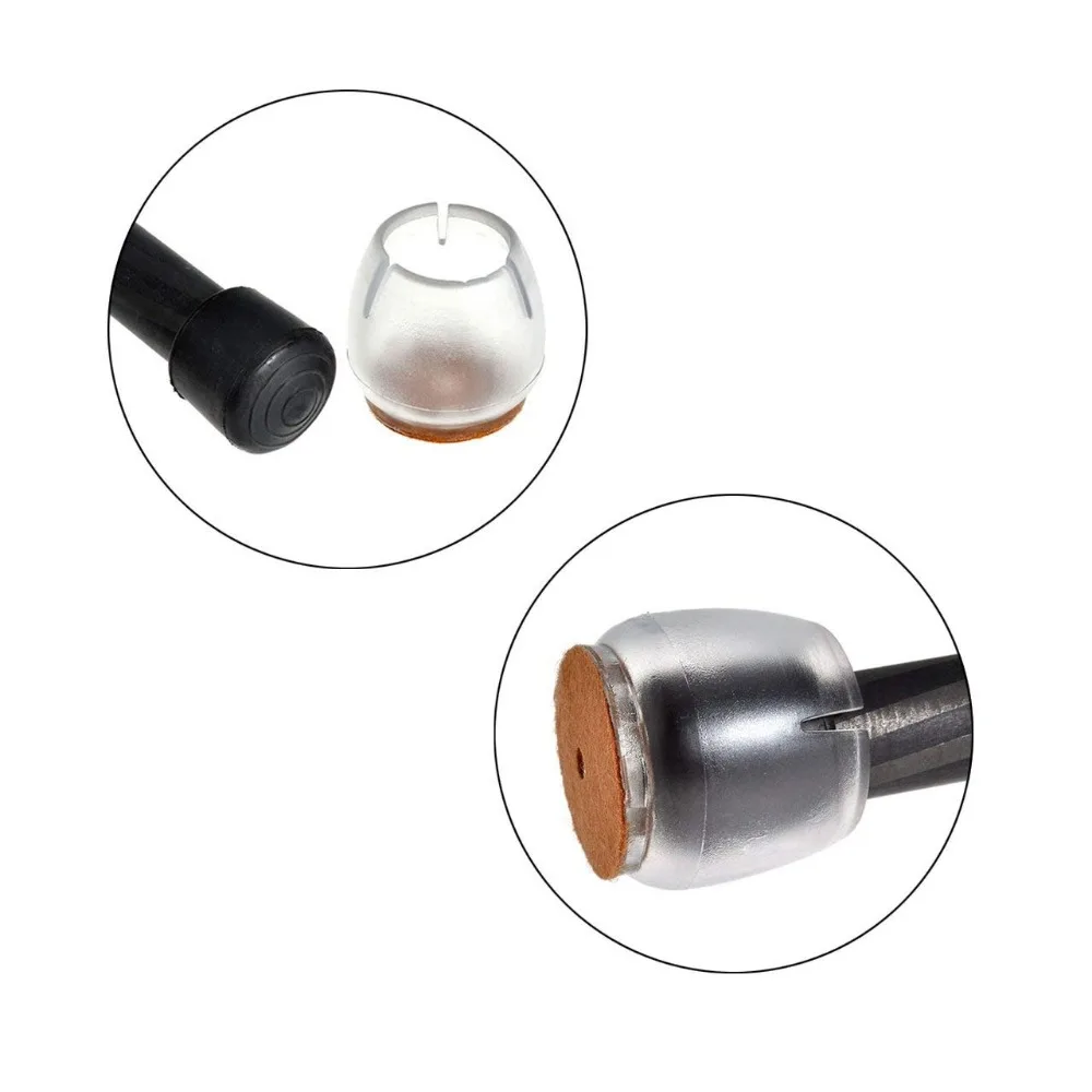 Круглые прозрачные силиконовые колпачки для ножек стула мебельные Чехлы стола