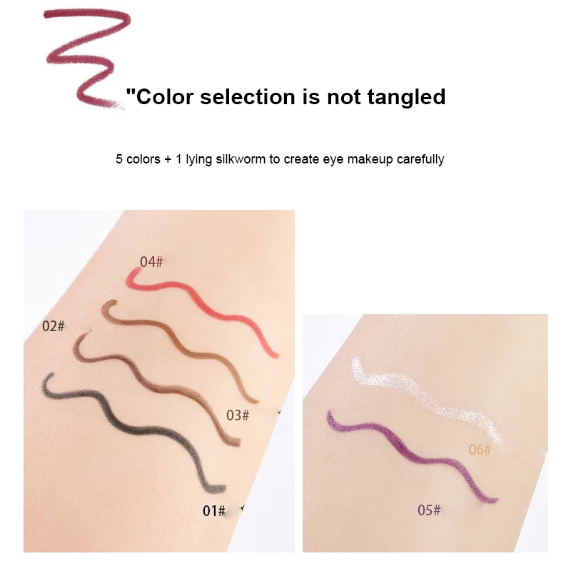 Гелевая подводка-карандаш Novo для макияжа 6 цветов |