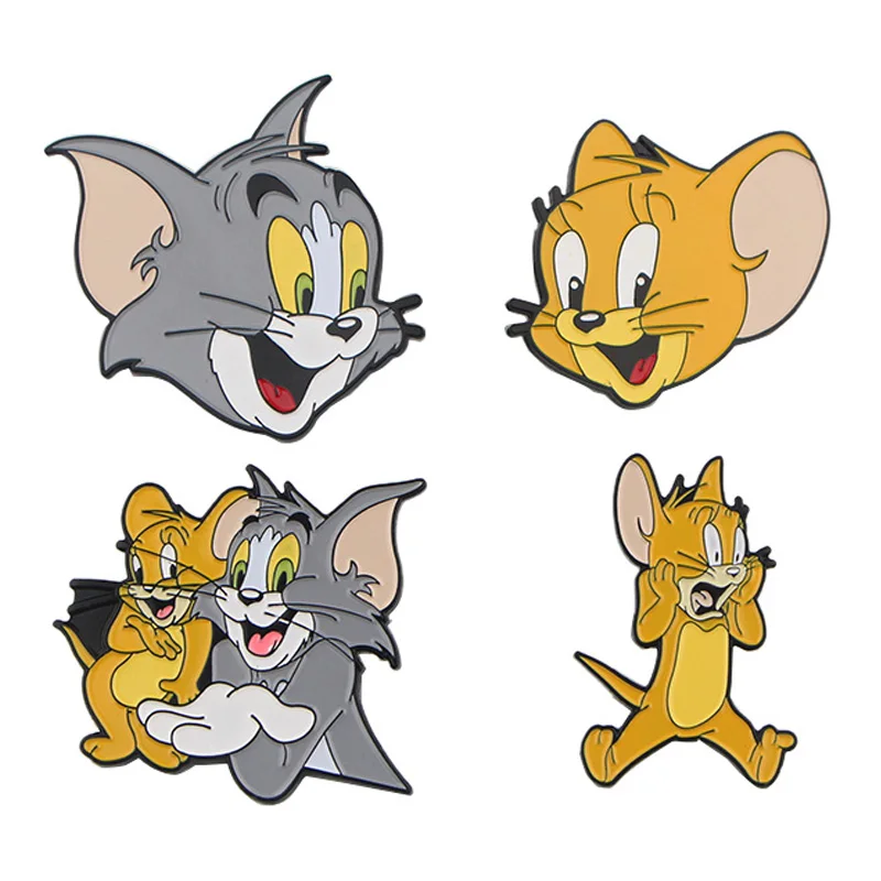 Homegaga кошка и мышь значок животное Броши мультфильм значки на лацкан