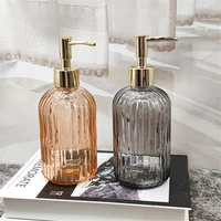 400ml glass soap dispenser bathroom hand washing hair conditioner shampoo bottle nordic kitchen detergent storage sub bottle