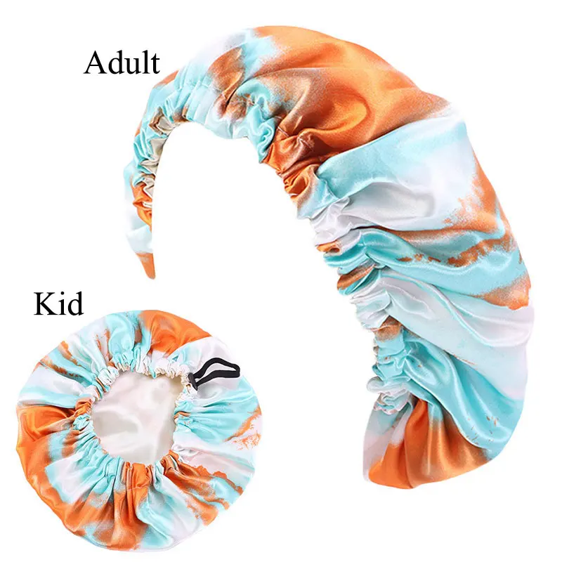 

Muslim Round Turban Bonnet Hat Fashion Folds Nightcap Tie Dye Style Night Sleep Hat Resuable Comfortable Head Cover Accessories