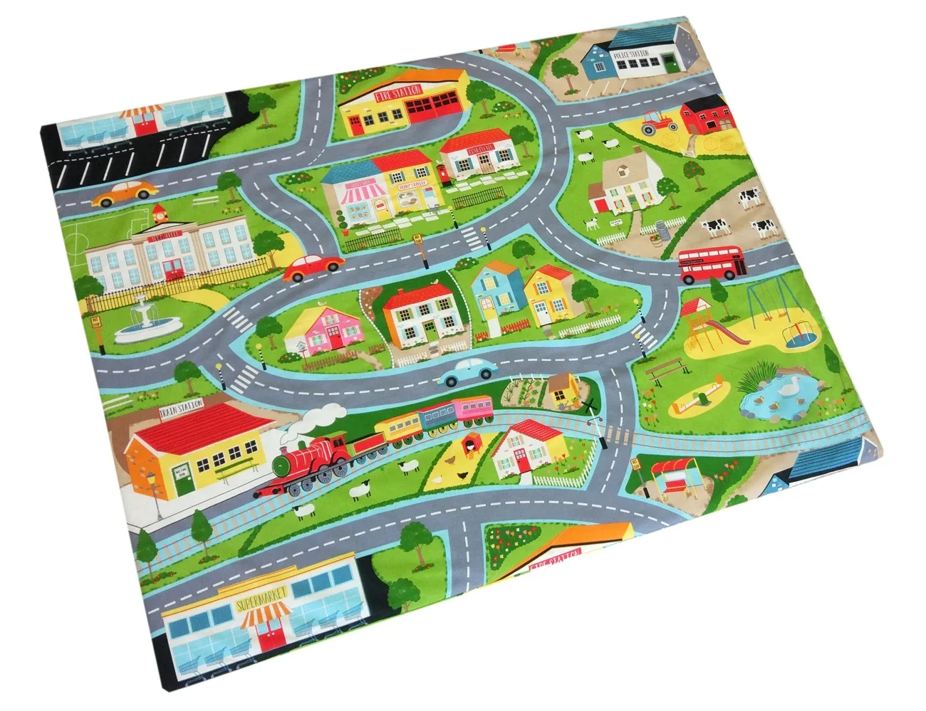 Двухсторонний игровой коврик с рисунком движения 1 шт. напольный для автомобиля