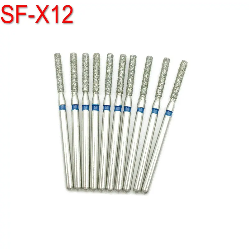 

10pcs Diamond Burs Medium Dental FG 1.6mm High Speed Drills for Polishing Smoothing Teeth Polishers SF-X12