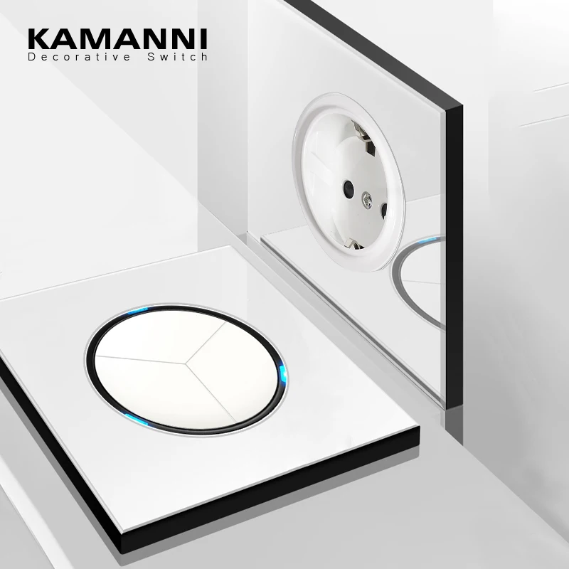 Kamanni выключатель света кнопочный светильник Настенные переключатели 1/2/3 Gang 1/2 Way