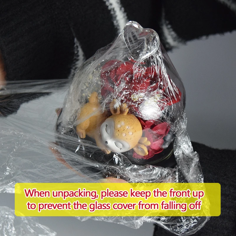 Вечный цветок ручной работы консервированные настоящие розы стеклянная крышка