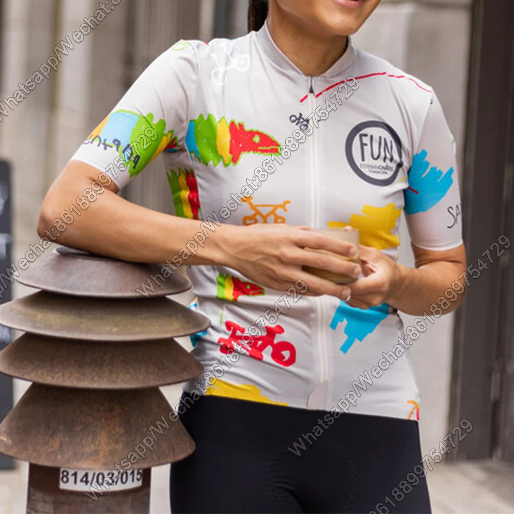 

Bike Shirts Suit THE SERVICE COURSE Cycling Jersey Set Women Bicycle Dress FUN Tops Gear Maillot Roupa Ciclismo Camisa Feminina