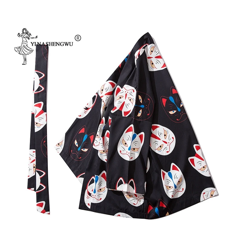 Одежда в японском стиле летняя одежда кимоно с принтом кардиган японский тренд