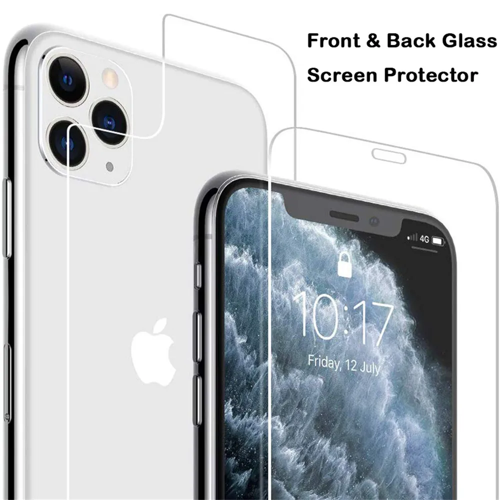 Переднее заднее Полное стекло для iphone SE X 11 закаленное pro max экранная пленка на 7 8