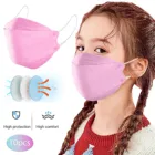 Модная детская розовая маска для девочек против капель и тумана маска для лица из нетканого материала с изображением рыбы защитная маска для лица для косплея на Хэллоуин