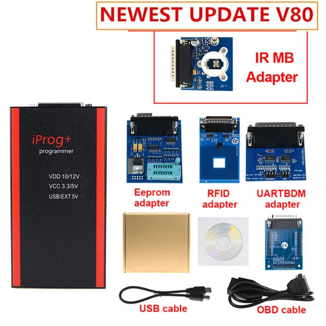 v80 Iprog+ программатор поддержка IMMO+ коррекция пробега+ сброс подушки безопасности Iprog Pro до Замена Carprog/Digiprog/Tango