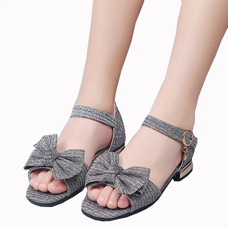 Летние пляжные сандалии с открытым носком для девочек подростков милые