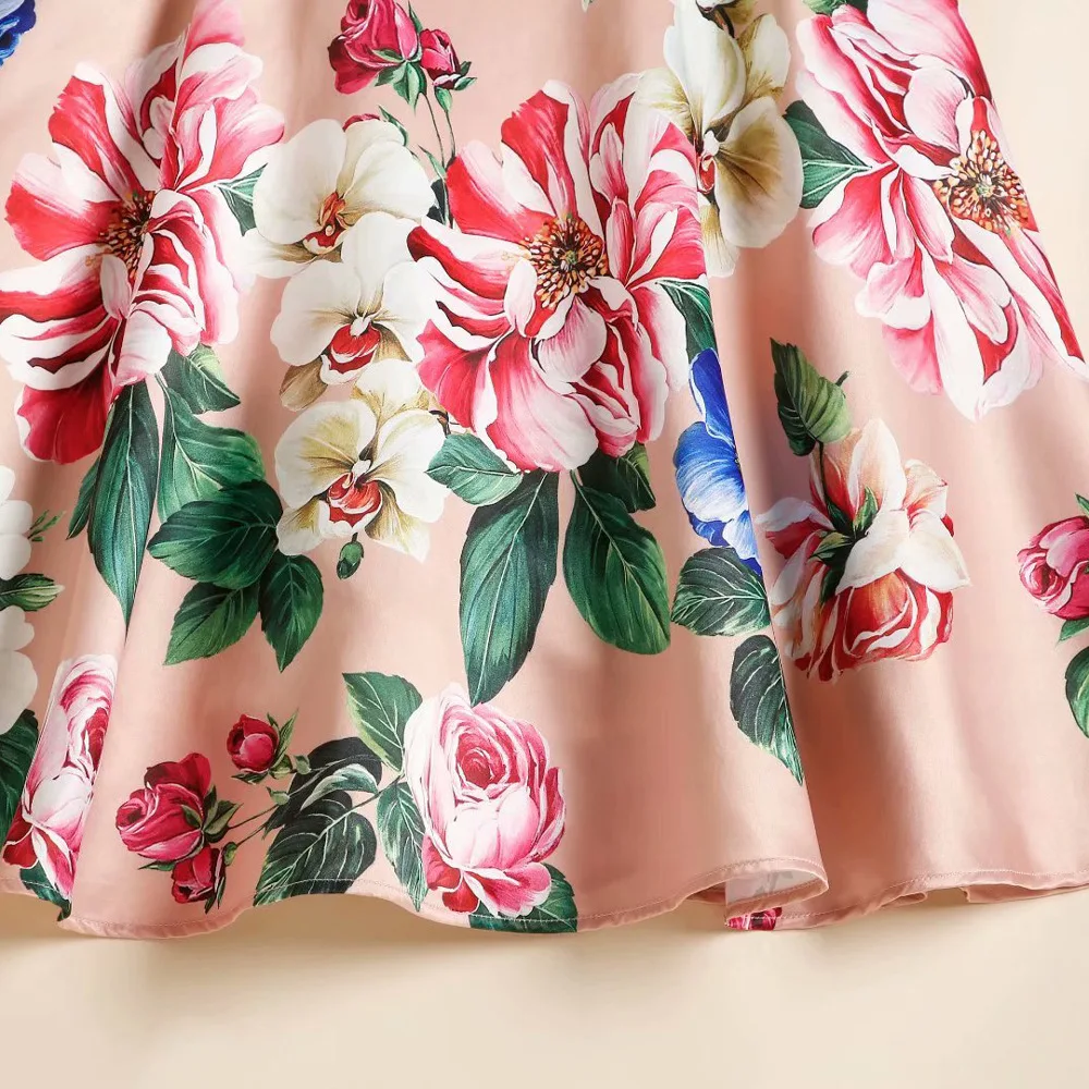 

Boho 2020 Summer Fashion Style Ladies Spaghetti Strap Charming Flower Print Sleeveless Big Swing Sexy Beach Dress Sweet