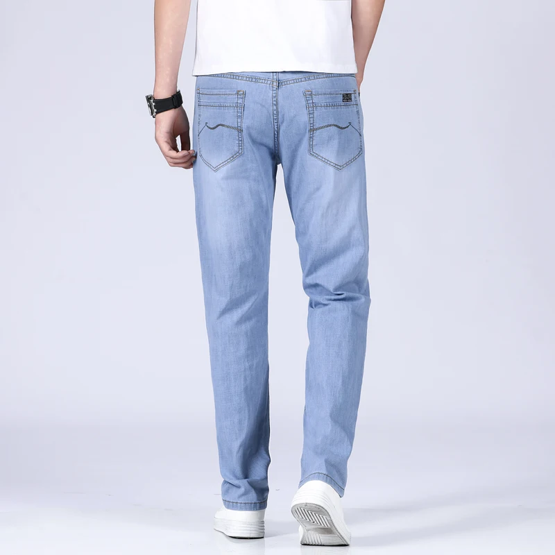 Мужские Стрейчевые джинсы повседневные облегающие Высококачественные