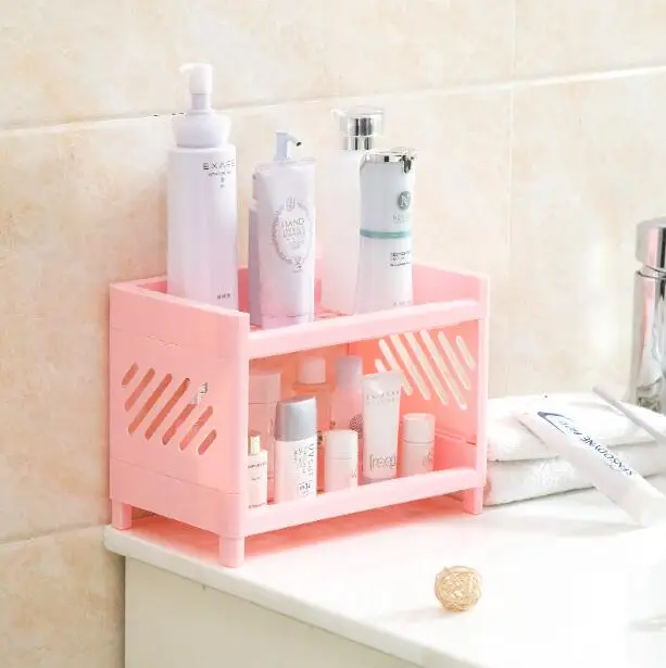 Пластиковый органайзер для канцелярских товаров полка ванной комнаты