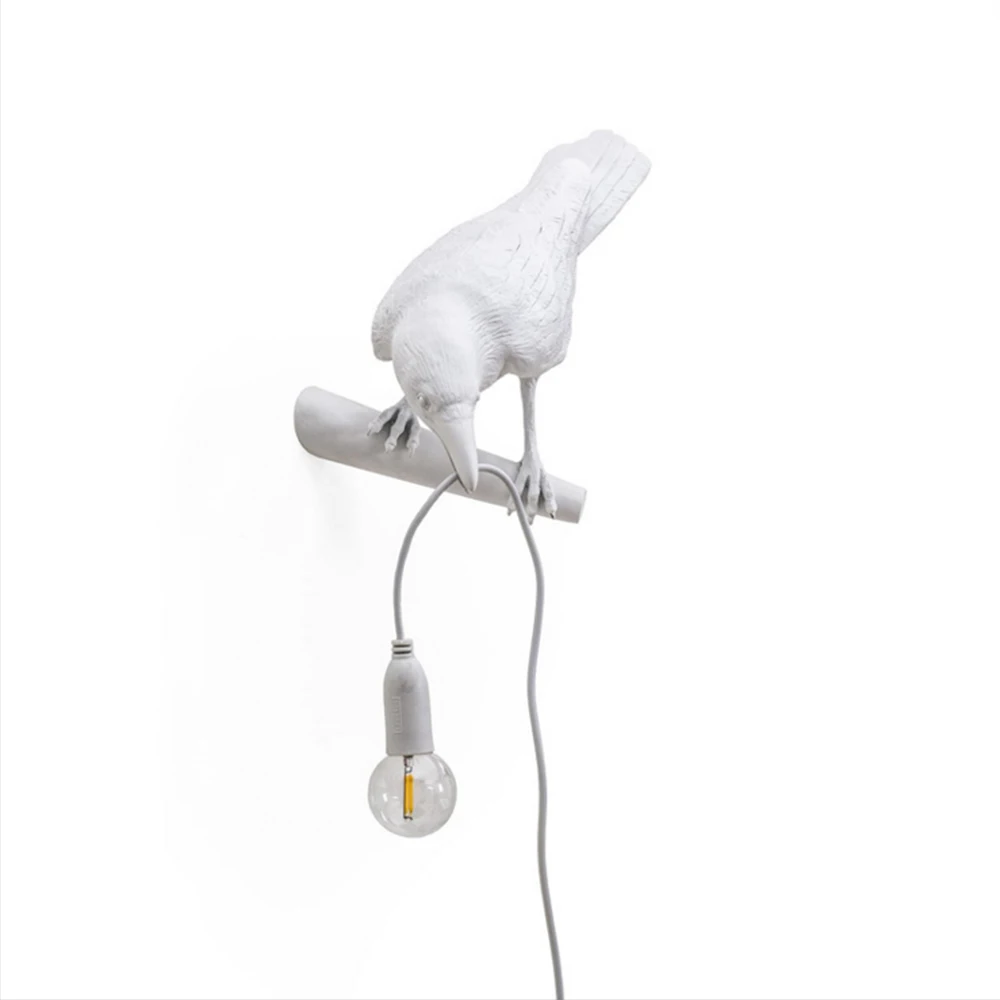 

New Design Italian Seletti Bird Wall Lamp Resin Animal Furniture Wall Light Modern Art Wall Sconces for Bedroom Bedside Foyer