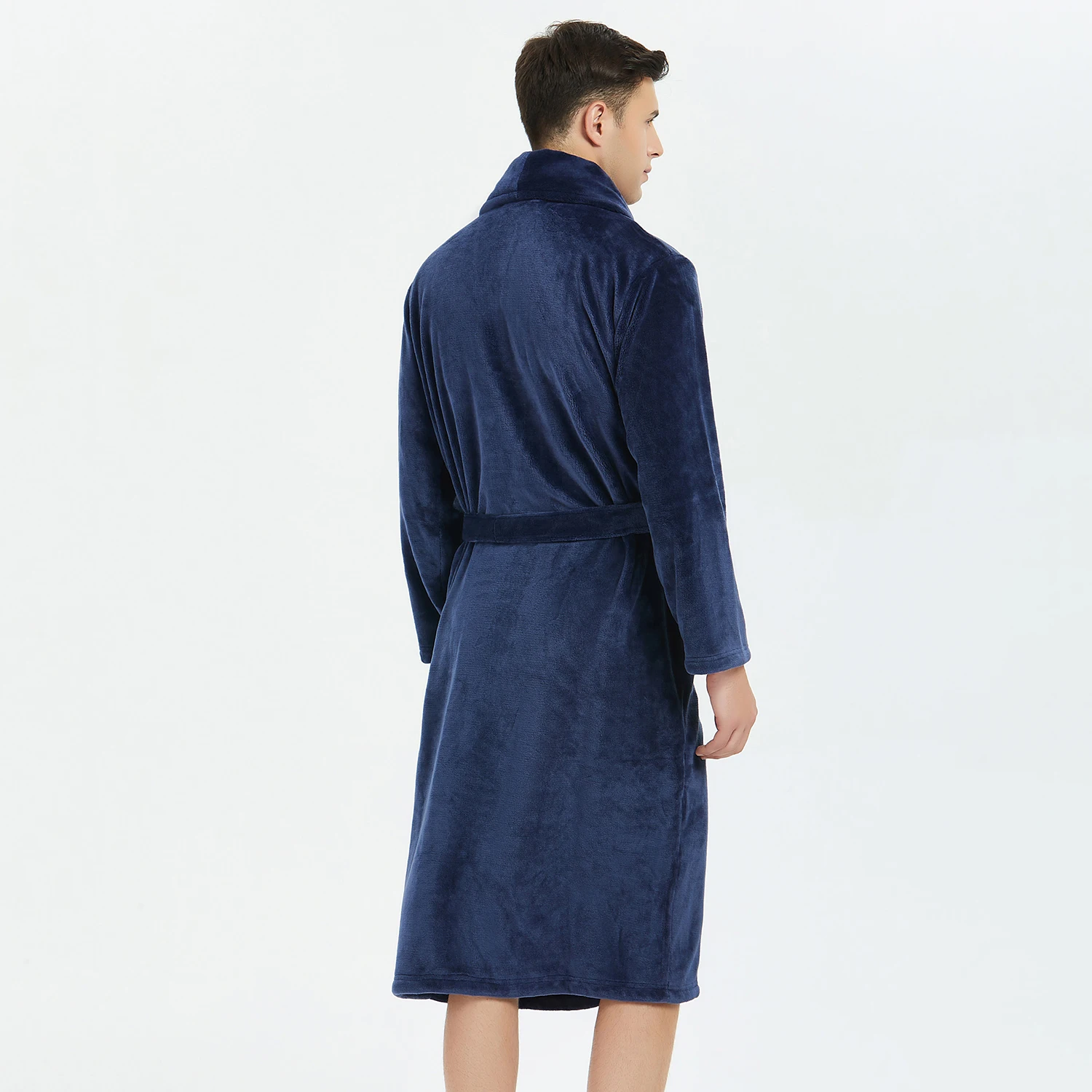 

Winter Men Robe Kimono Gown Sleepwear Warm Flannel Nightwear Nightgown Casual Bathrobe Gown Homewear Soft Intimate Lingerie