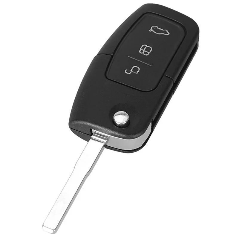 

Wilongda 3 Button Flip Folding Remote Fob Cover Uncut Car Blank Key Shell for Ford Focus Fiesta C