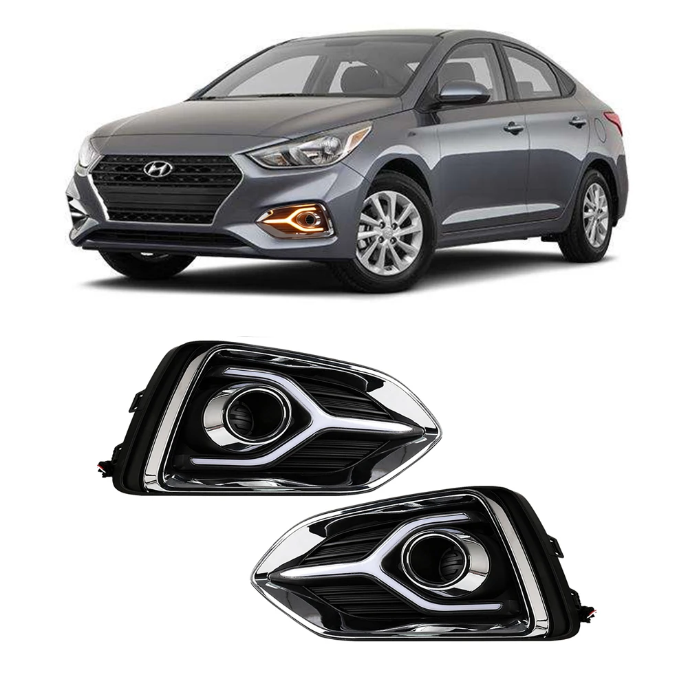 Magic ColorM для Hyundai Accent 2018 2019 2 шт. автомобильный передний дневной ходовой светильник