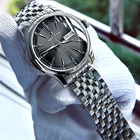 Риф ТигрRT платье в деловом стиле Для мужчин часы Дата черным циферблатом аналоговые автоматические часы Полный Нержавеющаясталь механические часы