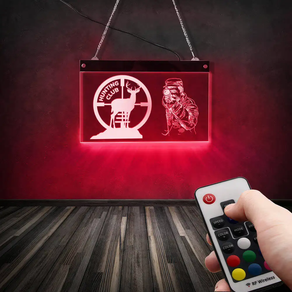 Электронная световая панель для охоты с оленем светодиодный неоновый светильник