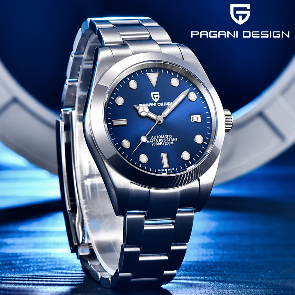 2021 New Pagani Design Automatic Luxury Watch Men 200M/20Bar Waterproof 316L Stainless Steel Mechanical Watch Man NH35 Movement