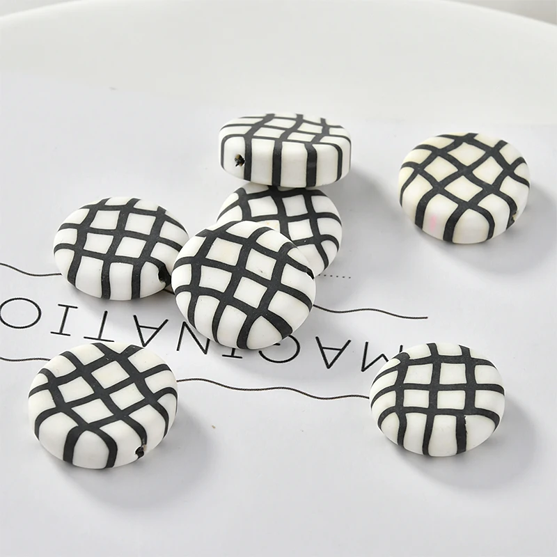 Детские Разноцветные серьги ручной работы из мягкой глины контрастных цветов с