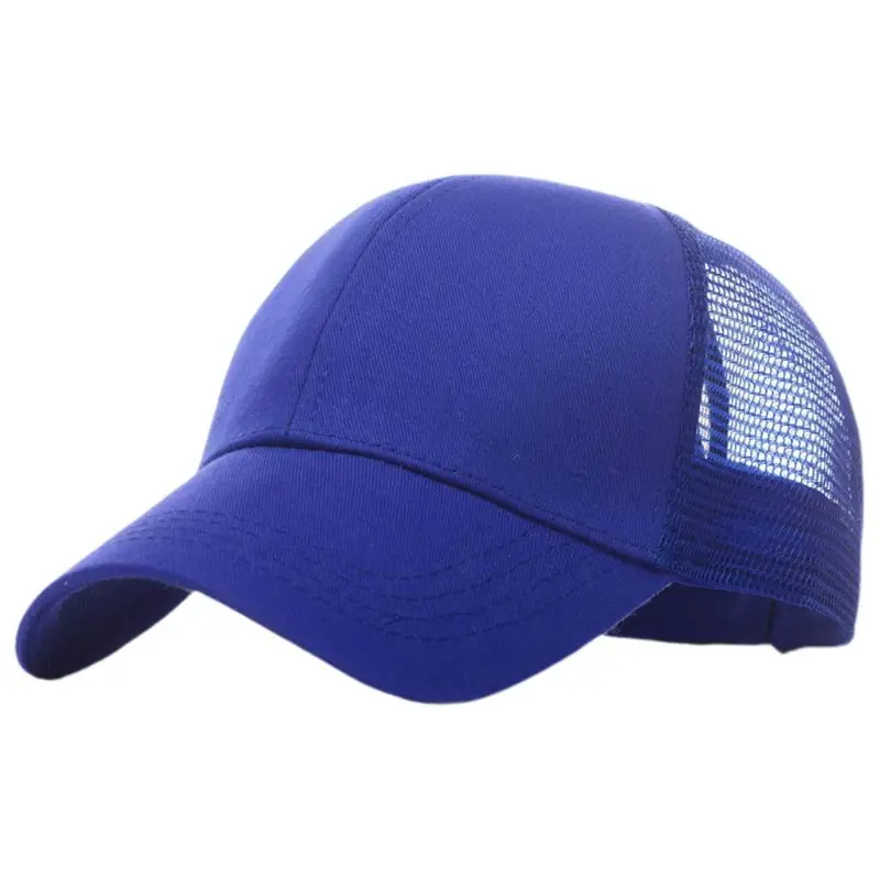 Бейсболка хлопковая однотонная для взрослых и детей регулируемая бейсболка с