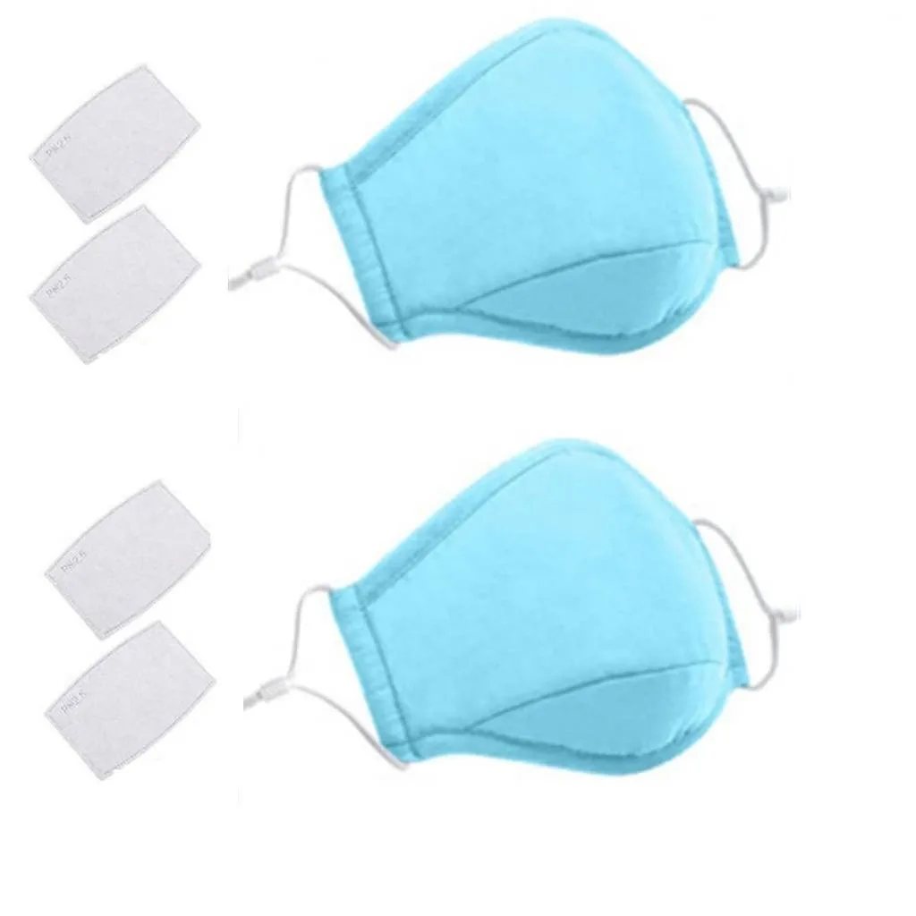 

Mouth Mask Unisex Cotton Face Mask blue Mask For Cycling Camp Adult Masks Fabric Washable Masks Reusable Face Cover