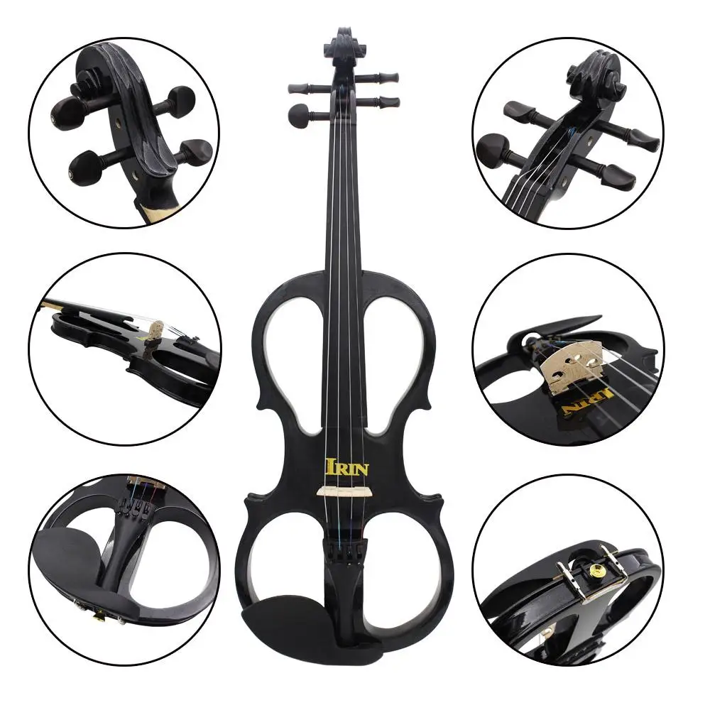 IRIN 4/4 Electric Acoustic Violin Fiddle with Case Cover Bow for Musical Stringed Instrument Lovers Beginners | Спорт и развлечения