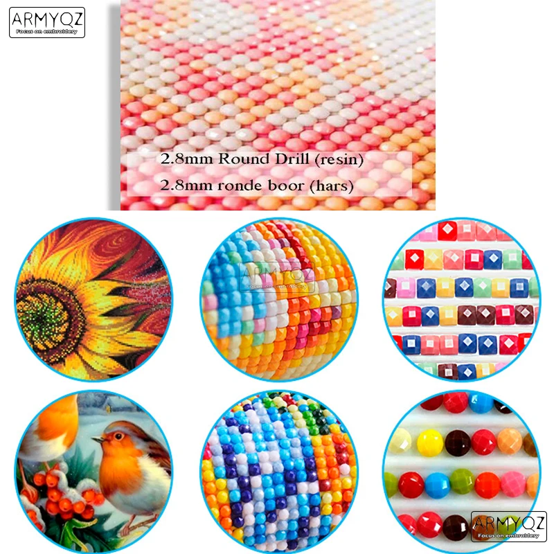 Сделай Сам Бриллиантовая мозаичная фигурка животного Оранжевый кот Вышивка квадрат Алмазная картина