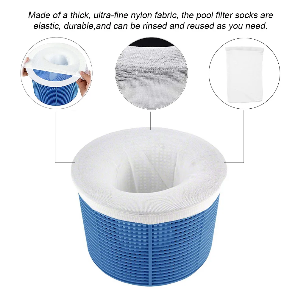 

Скиммер для бассейна, 10 шт., ультратонкая сетка, многоразовый инструмент для очистки, фильтр, корзина, Ловец мусора