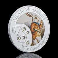 silver plated 150th anniversary 7 alice in wonderland vanuatu commemorative coins collectibles coin collection gifts challenge