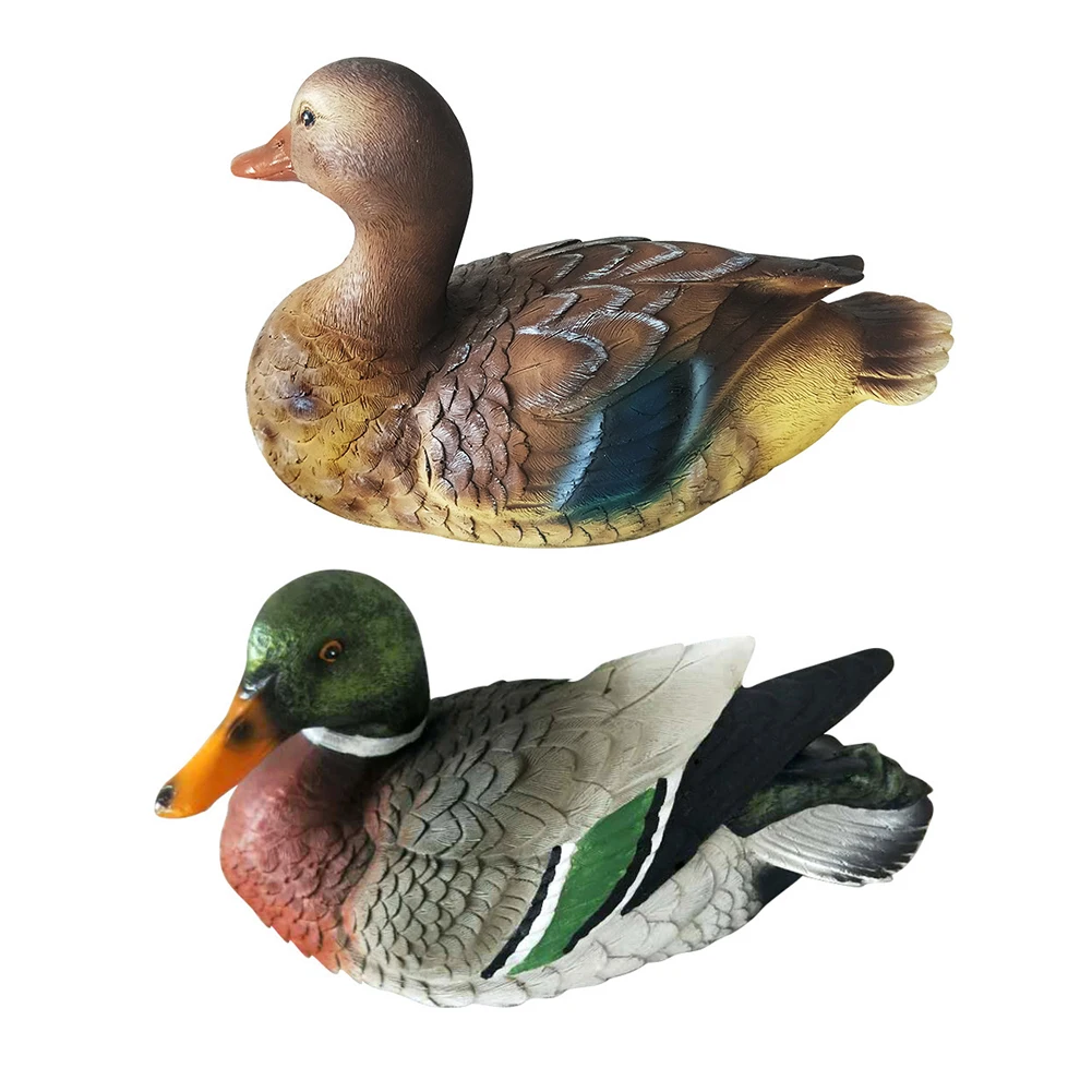 

Mandarin Duck Statue Hunting Shooting Decoy Artificial Animal Sculptures Home Garden Lawn Ornaments Garden Pool Pond Decors