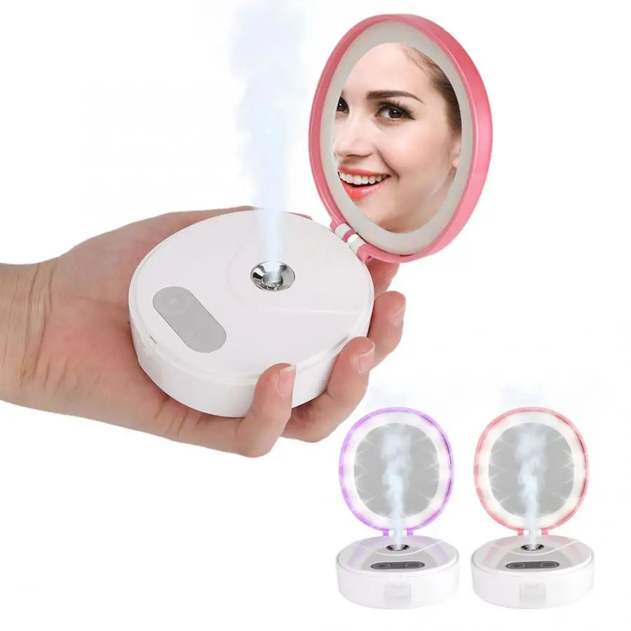 Нано зеркальный распылитель инструмент для красоты лица USB светодиодный